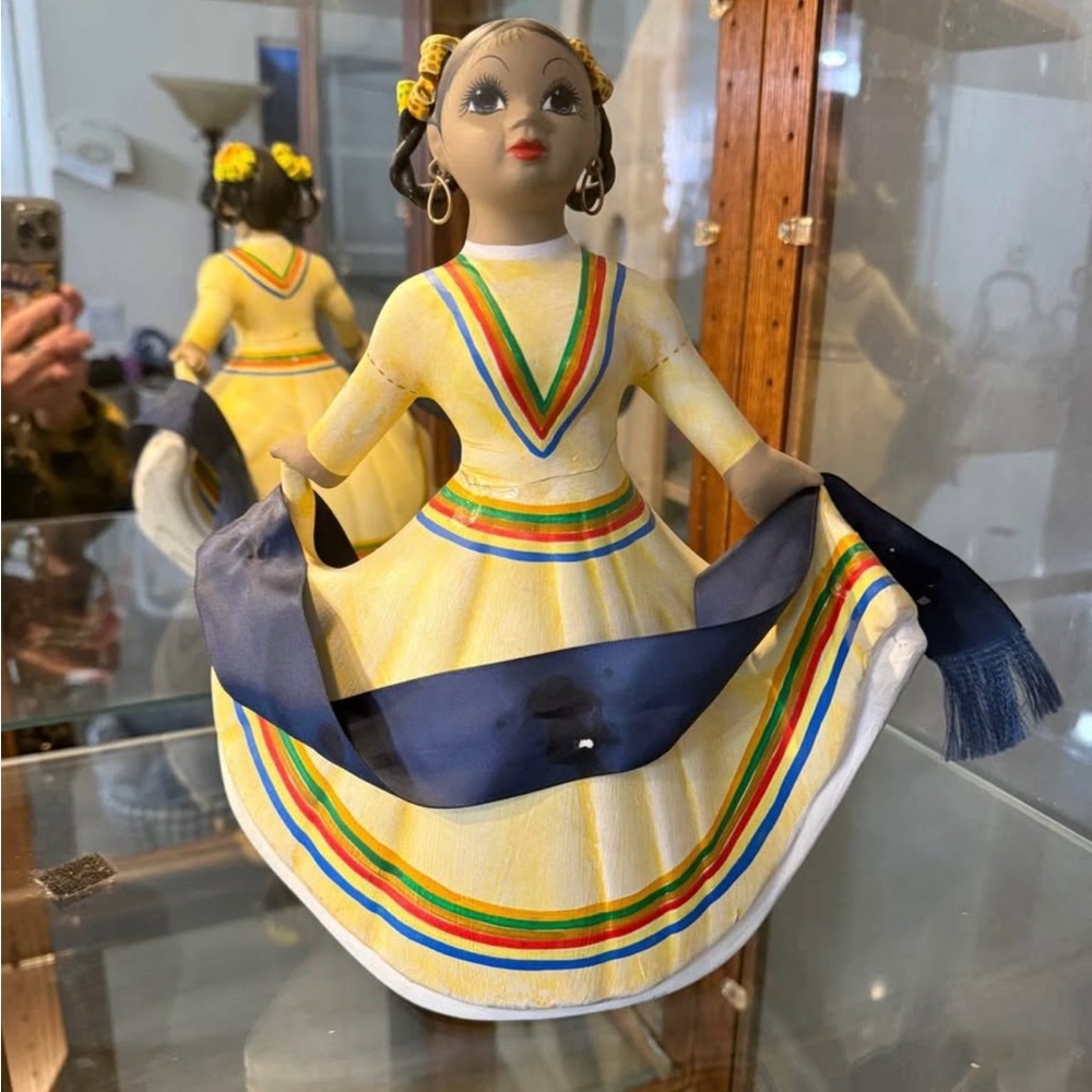 Lupita by Navarro Mexican Ceramic Doll Folklorica Dancer